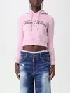 Dsquared2 Slogan-print Cropped Cotton Hoodie In Fa01
