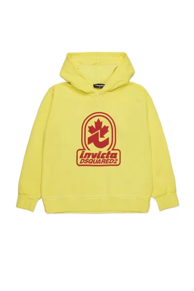 Dsquared2 Sweatshirt Invicta X  In Yellow