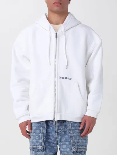 Dsquared2 Cotton Hoodie With  Logo In Multi