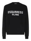 Dsquared2 Logo Print Sweatshirt In Black In Negro