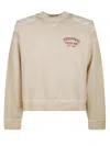 Dsquared2 Oversized Crewneck Cotton Sweatshirt Patches In Neutral