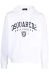 Dsquared2 University Print Drawstring Hoodie In White