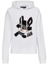Dsquared2 Knitwear Hood Graphic Print In White