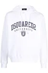 Dsquared2 University Print Drawstring Hoodie In White