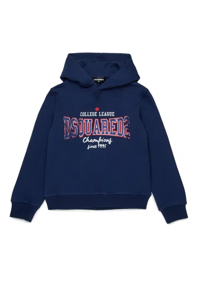 Dsquared2 Sweatshirt With College Print In Blue