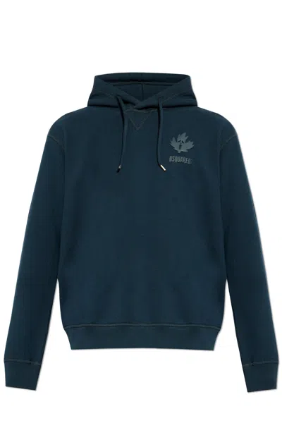 Dsquared2 Sweatshirt With Logo In Dark Blue