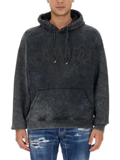 Dsquared2 Sweatshirt With Logo In Black