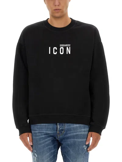 Dsquared2 Sweatshirt With Logo In Black