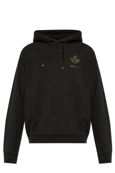 Dsquared2 Logo-print Hoodie In Black