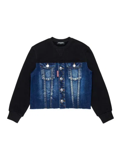 Dsquared2 Sweatshirt With Logo In Blue