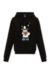 Dsquared2 Graphic-print Cotton Hoodie In Black