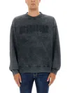 Dsquared2 Washed Black Long-sleeve Sweatshirt In Blue