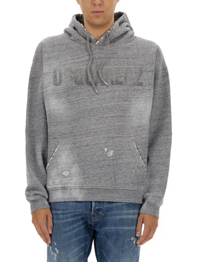 Dsquared2 Sweatshirt With Logo In Gray
