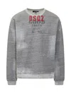 Dsquared2 Distressed Sweatshirt In Grey