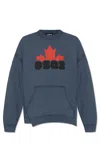Dsquared2 Logo Printed Crewneck Sweatshirt In Navy Blue