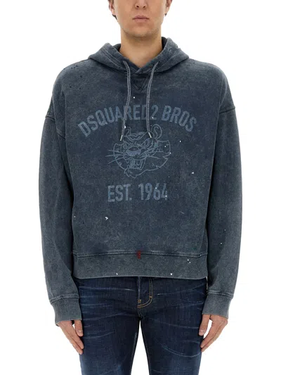 DSQUARED2 SWEATSHIRT WITH LOGO PRINT