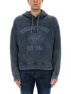 Dsquared2 Sweatshirt With Logo Print In Blue