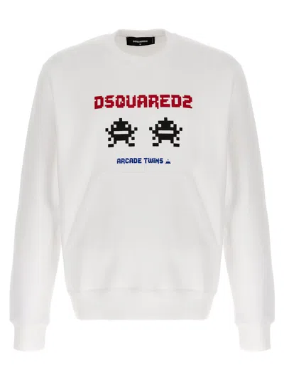 Dsquared2 Dsquared Men Sweatshirt With Logo Print In White
