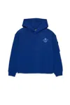 Dsquared2 Maple Leaf Hooded Sweatshirt In Blue