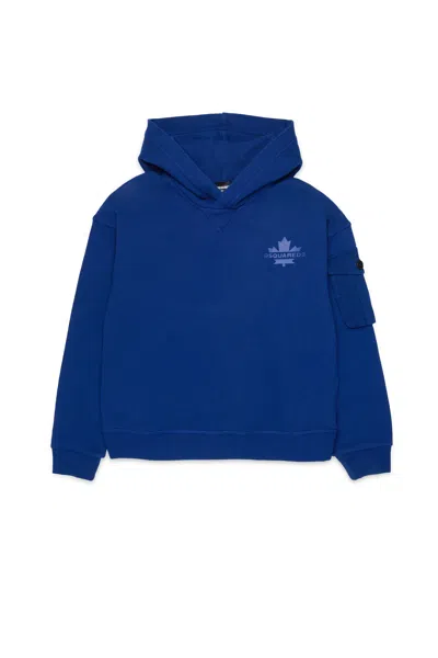DSQUARED2 SWEATSHIRT WITH MAPLE LEAF