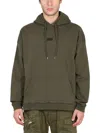 Dsquared2 Dsquared Men Sweatshirt With Mini Logo In Military Green