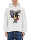 Dsquared2 Men Cotton Sweatshirt With Frontal Print
