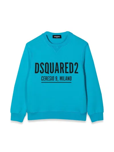 Dsquared2 Kids' Sweatshirt Written Ceresio In Azure