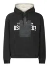 Dsquared2 Graphic Print Sweatshirt With Hood In Black