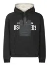 Dsquared2 Graphic Print Sweatshirt With Hood In Black