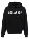 Dsquared2 Logo Cotton Hoodie In Black