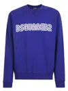 Dsquared2 Crewneck Sweater With Outline Logo In Blue