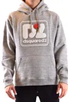 Dsquared2 Logo-print Cotton Hoodie In Grey