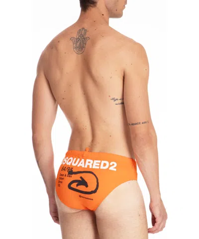 Dsquared2 Swim Briefs In Orange