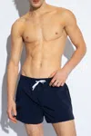 Dsquared2 Man Swim Trunks Navy Blue Size 26 Polyamide, Elastane