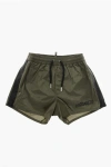 Dsquared2 Swimshorts With Side Contrasting Bands In Green