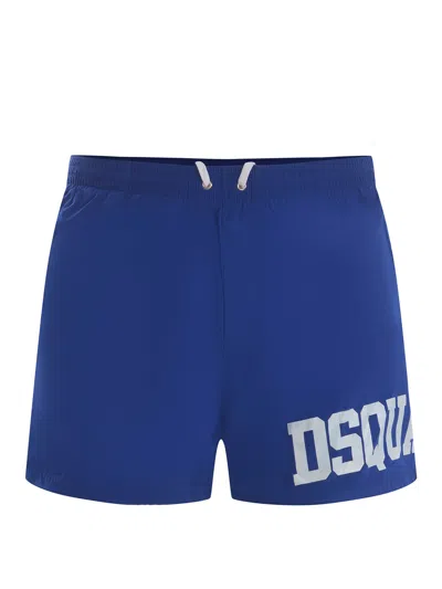 Dsquared2 Swimsuit  Made Of Nylon In Bluette
