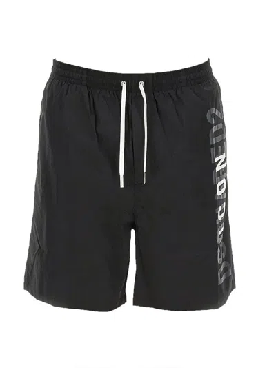 Dsquared2 Logo Drawstring Swimming Trunks In Black