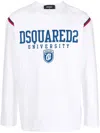 Dsquared2 Varsity Logo Long Sleeved T-shirt In White