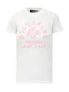 Dsquared2 Crew Neck Good Vibes Printed T-shirt In White