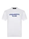 Dsquared2 Round Neck Short Sleeve T-shirt In White