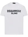 Dsquared2 White Crewneck T-shirt With Logo Lettering On The Front In White