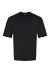 Dsquared2 Black Crewneck T-shirt With Logo Lettering On The Front In Cotton Man In Black
