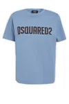 Dsquared2 Crew Neck Graphic Print Short Sleeves Top In 507