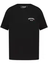 Dsquared2 Men Black Crew-neck T-shirt With Logo On The Front In Cotton Man