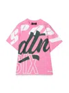 Dsquared2 T-shirt Allover Writing In Pink