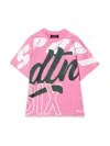 Dsquared2 T-shirt Allover Writing In Pink