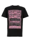 Dsquared2 Black T-shirt With 30th Anniversary Pink Print In Black