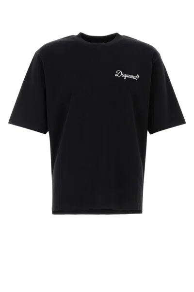 Dsquared2 Short Sleeve Crew Neck T-shirt For Men In Black