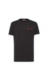 Dsquared2 Graphic Print Cotton Crew Neck T-shirt In Black