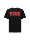 Dsquared2 Regular Fit Logo Cotton T-shirt In Black
